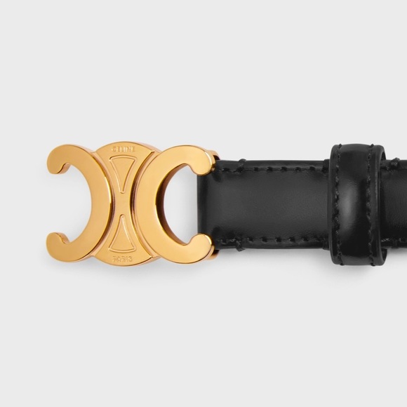 CELINE Triomphe logo small leather belt size 90 - Picture 3 of 3